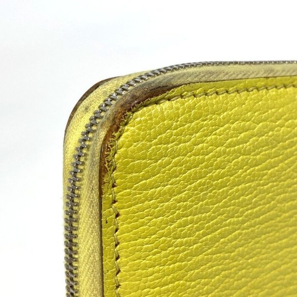 Authentic HERMES Long wallet Azap Long Zip Around Long Wallet Chevre yellow - Picture 11 of 15